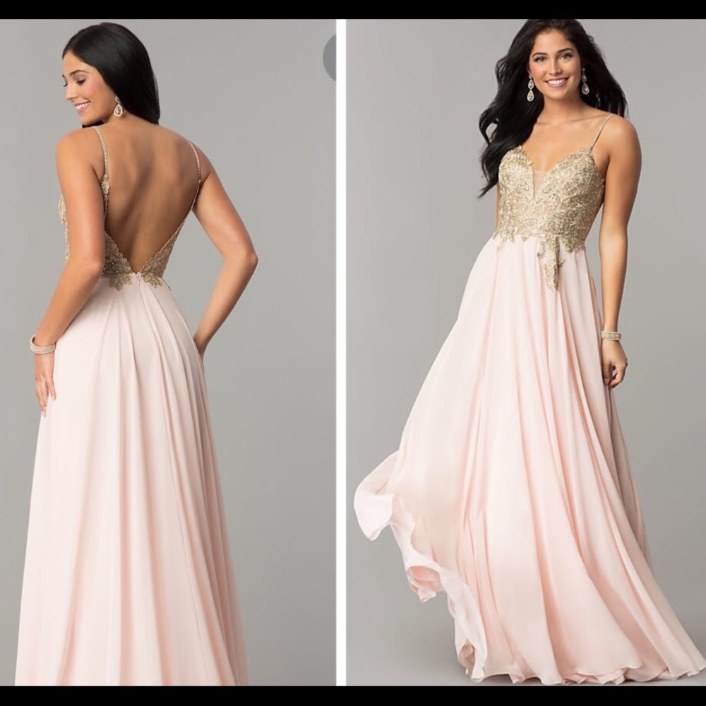 Long Open-Back JVNX by Jovani Chiffon Prom Dress